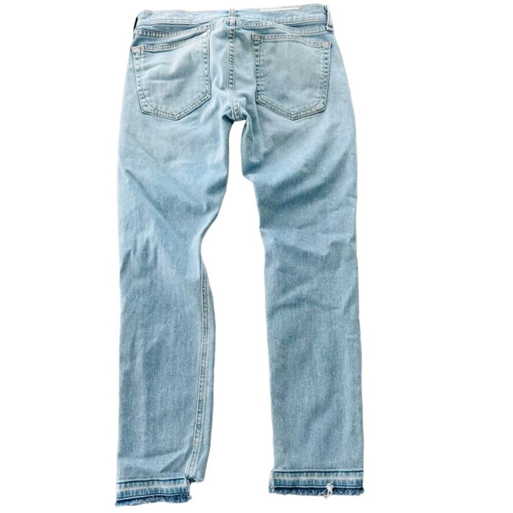 rag & bone 10" Dre Capri Size 25 Step Raw Hem Mid Rise Distressed Light Wash - Picture 8 of 8